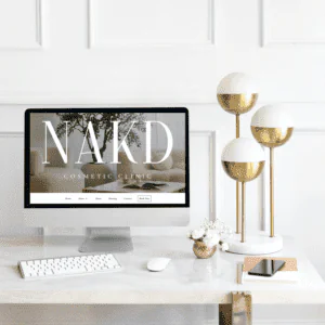 Elegant modern website design showcasing Luv + Luxe branding style.